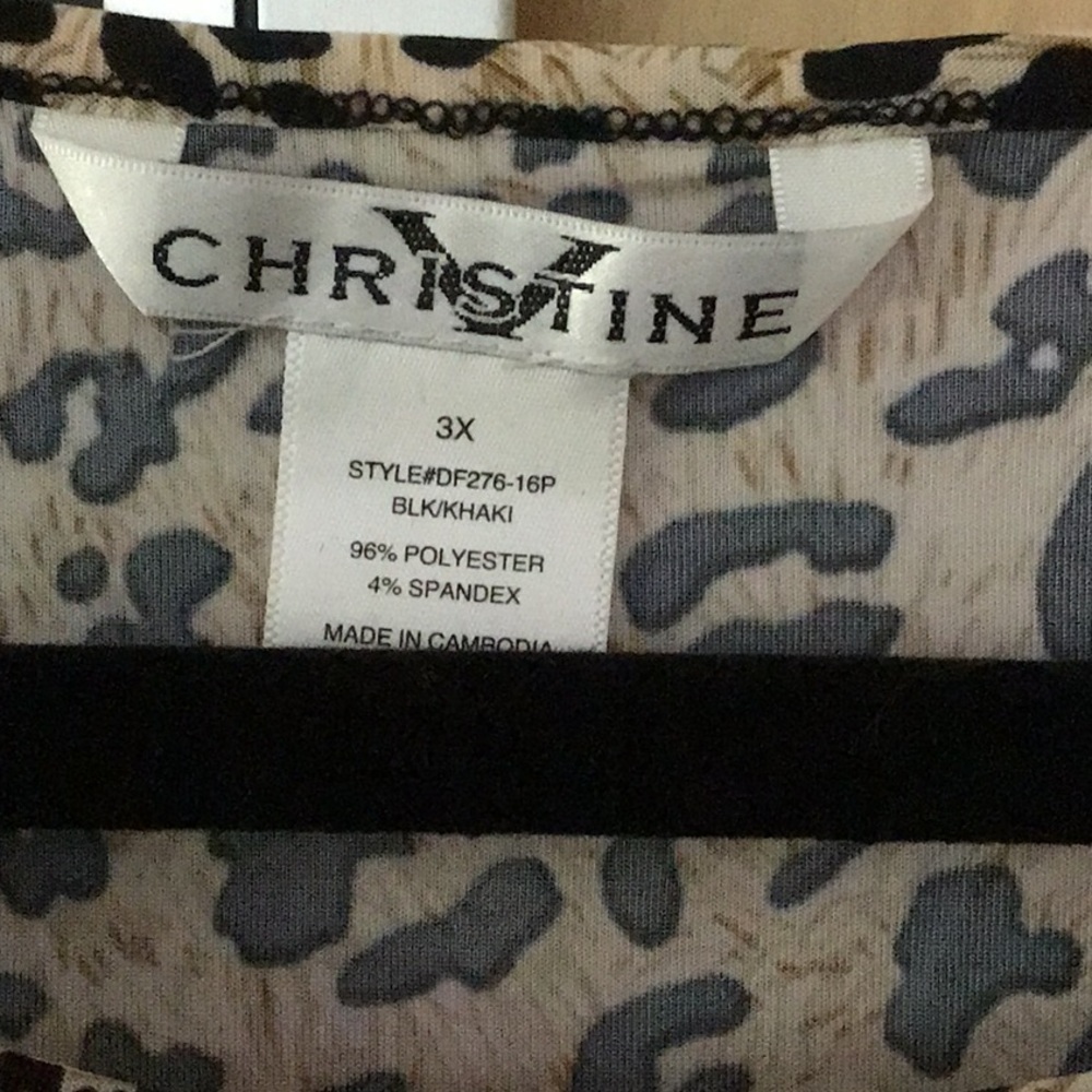 Christine sz 3X leopard print dress - Picture 3 of 3